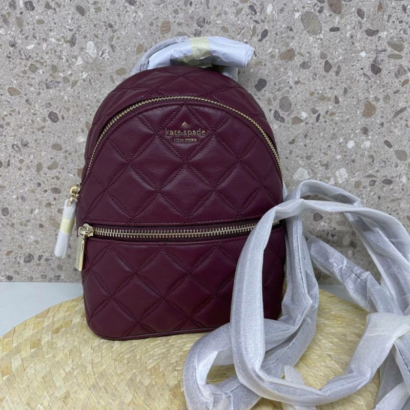 Kate Spade Natalia Mini Convertible Backpack Cherrywood
