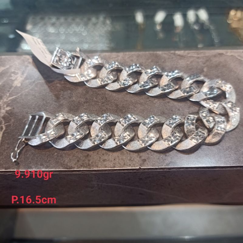 gelang emas putih kadar 375%