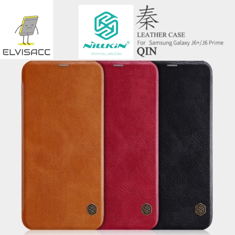 SAMSUNG GALAXY J6 PLUS NILLKIN QIN LEATHER CASE ORIGINAL