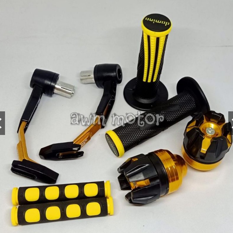 Paket Acc Motor Proguard+Handgrip+Karet Handle+Jalu As Naga Jumbo 4 item Universal Semua Motor