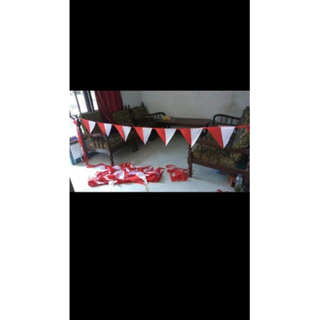 Bendera merah putih kain segitiga