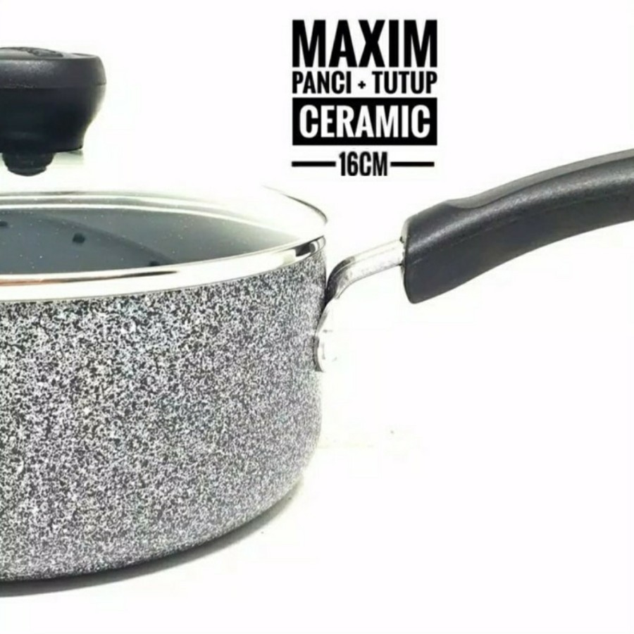 MAXIM NEOSTONE Sauce Pan Anti Lengket Marble Ceramic 16 cm - Sauce Pan 16 cm