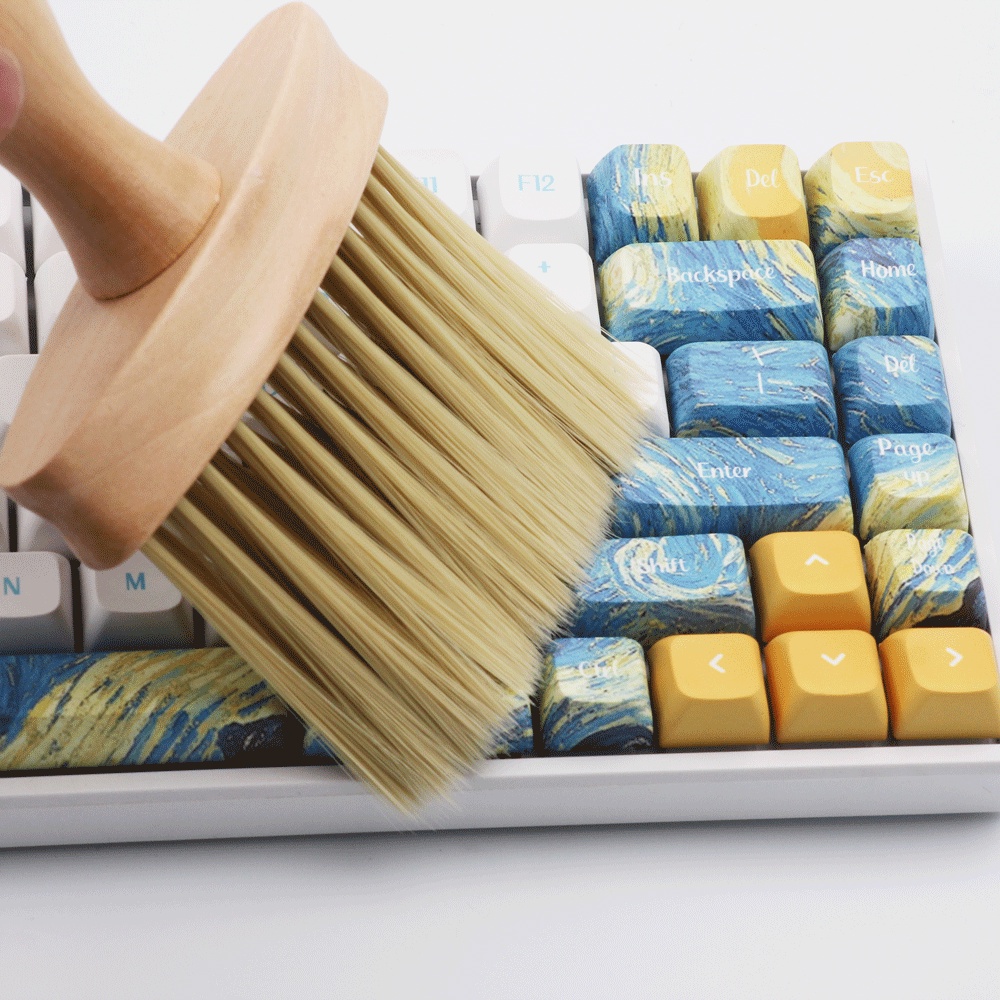 Zelkova Sikat Pembersih keyboard Mekanik Multifungsi Bahan Fiber Lembut
