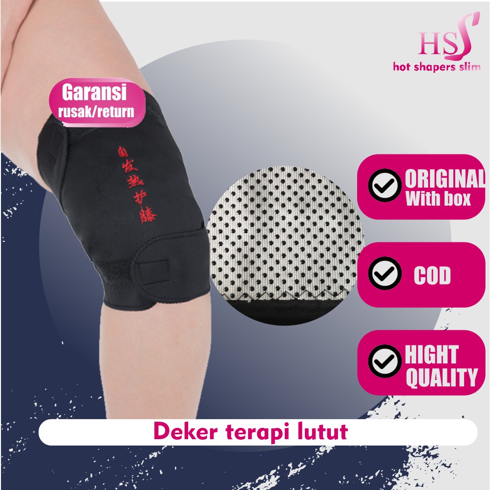 DEKER TERAPI KESEHATAN LUTUT KNEE PADS MAGNETIK SUPORT SABUK ALAT PEMANAS LUTUT PRIA WANITA