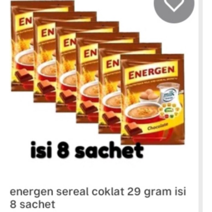 

ENERGEN SEREAL RASA COKELAT ISI 8 BUNGKUS