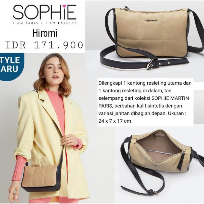 TAS HIROMI SOPHIE MARTIN PARIS TAS SELEMPANG WANITA TAS TERBARU 2022 SOPHIE MARTIN PARIS