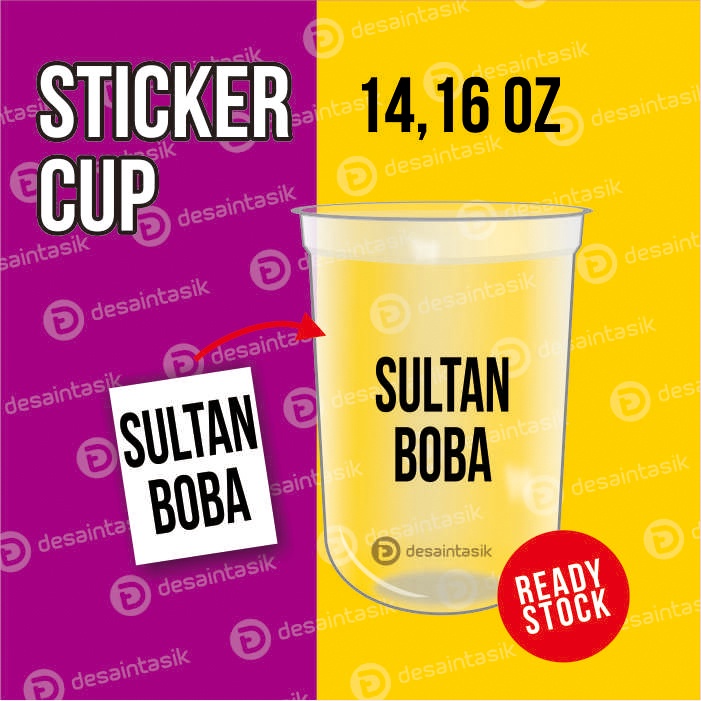 

Stiker Cup Minuman Sultan Boba, Ready Stock