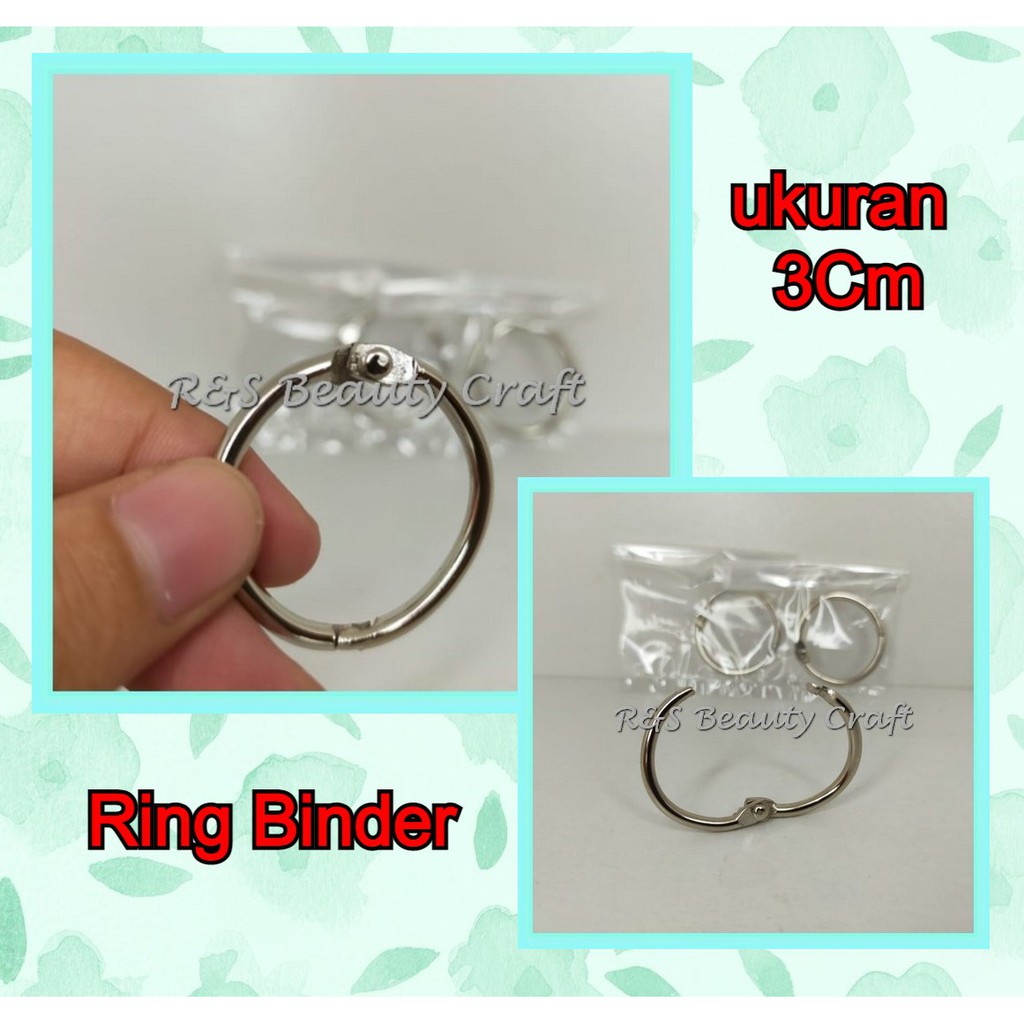 

Ring binder buka tutup besi 3 cm-silver