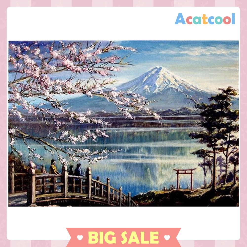 5D DIY Full Drill Diamond Painting Cherry Blossom Cross Stitch Embroidery