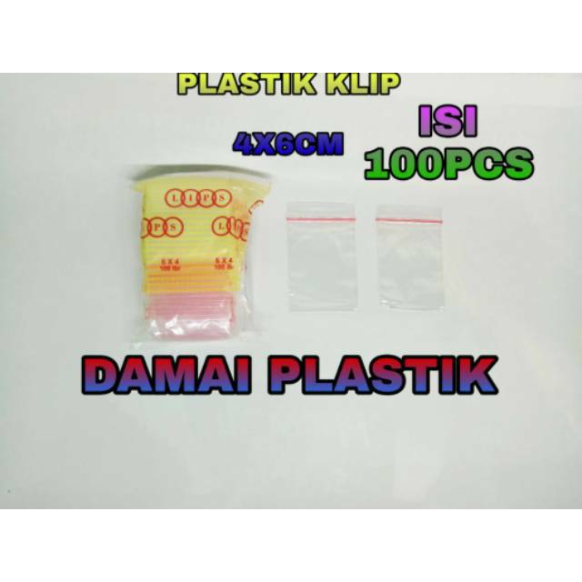 Plastik KANTONG Klip Ziplcok bag Clip  4x6 cm Sealer PE Bening 4 X 6 CM Bungkus Obat Cabe Sambal