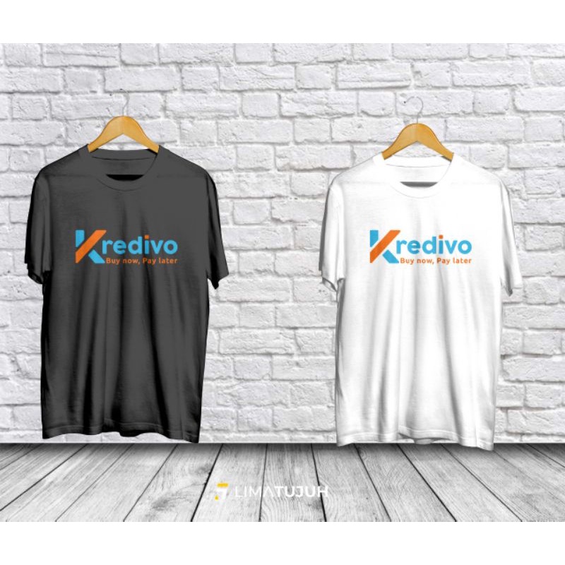 Kaos Baju Logo Kredivo Bahan Combed 30s (YSC)