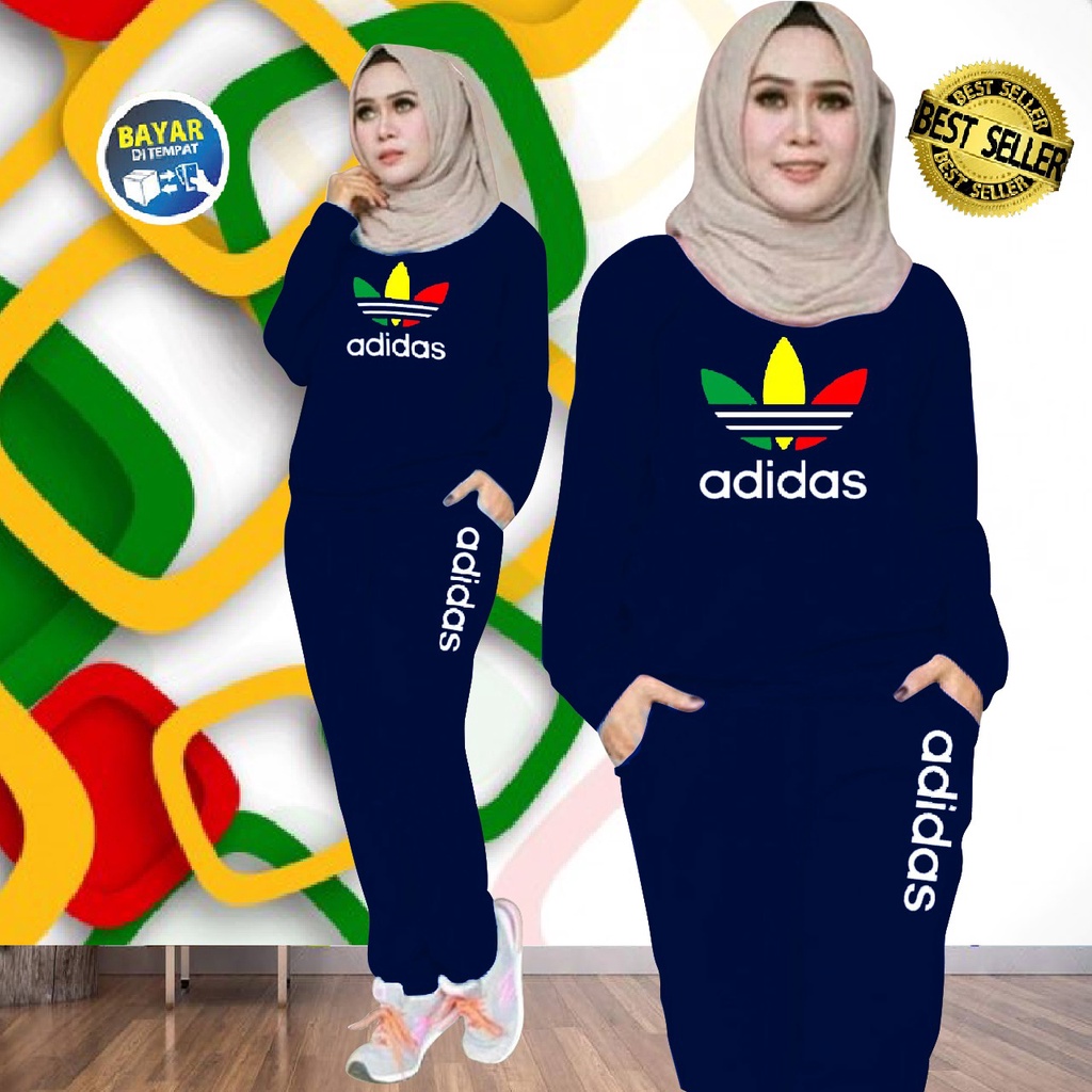 Setelan olahraga  wanita ADIDAS /Training Olahraga DEWASA ADIDAS/ baju Senam wanitaTermurah