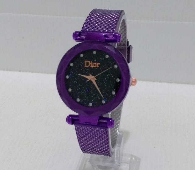 Jam Tangan Wanita Diyoor Permata Diamond Strap Rubber Full Color