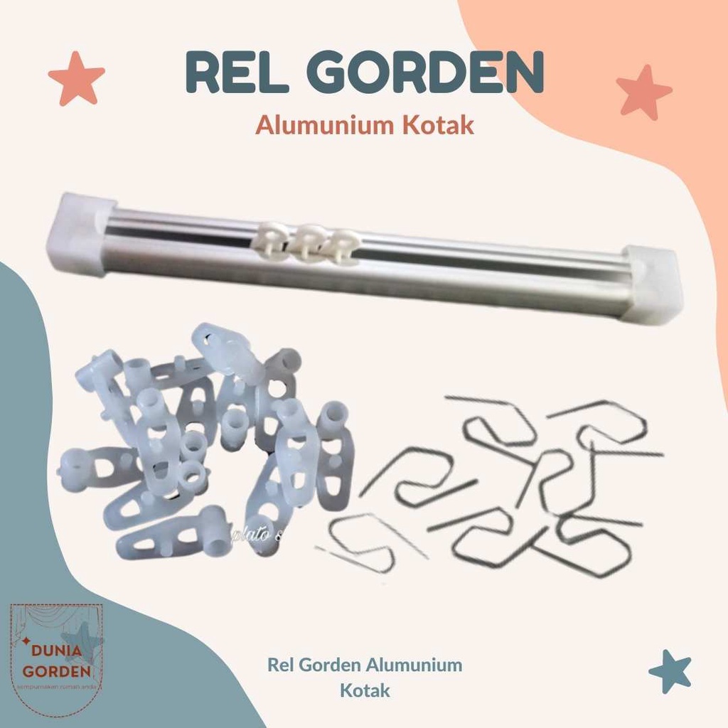 Batang Balok Gorden Set Batang Gorden Set Rel Gorden Alumunium Kotak