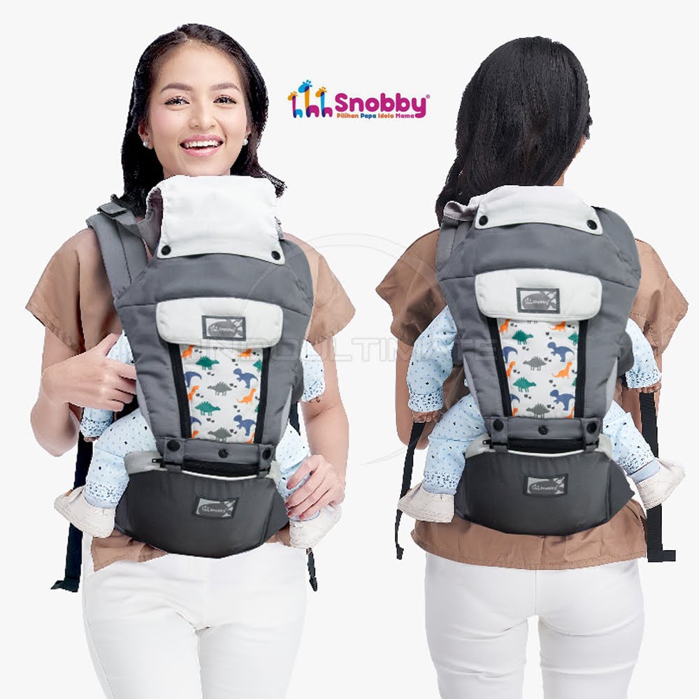 Gendongan Hipseat + Penutup Kepala Bayi Baby Carrier SNOBBY BY-554