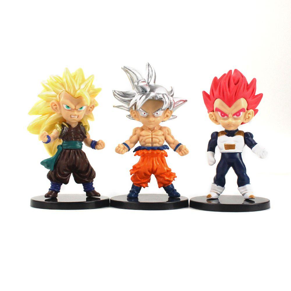 Lanfy Anime Dragon Ball Lucu PVC Dekorasi Moldel Q Versi Boneka Ornamen Kartun Dekorasi Desktop Model Mainan