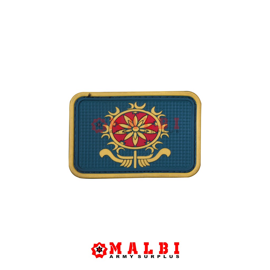 Patch Rubber Velcro Logo Kostrad Kotak Hijau