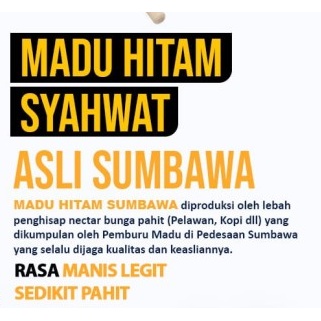 Madu Hitam Snowbee Asli Sumbawa Syahwat 1 Kg - Madu Vitalitas dan stamina