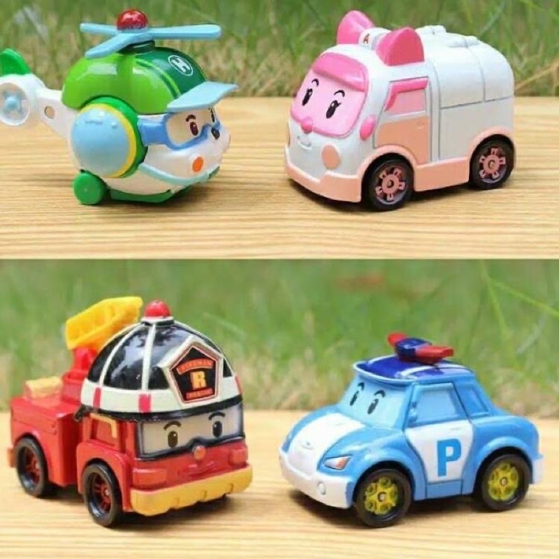 Jc Mainan Mobil Robocar Polii Set Mini Robocar isi 4pcs