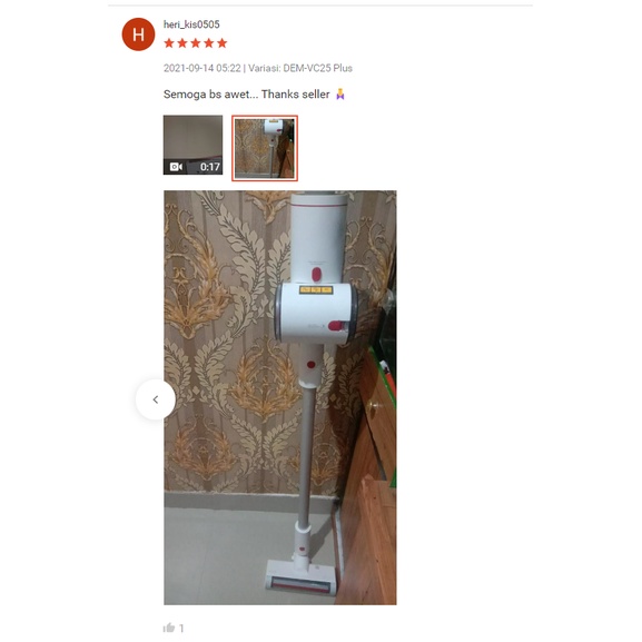 DEERMA VC25 Plus Wireless Vacuum Cleaner Penyedot Debu