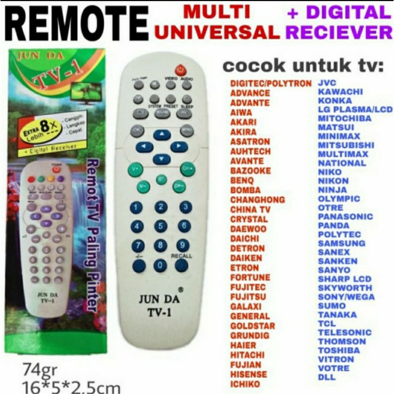COD Remot Remote TV Multi Universal Multifungsi RM TV-1 Remote