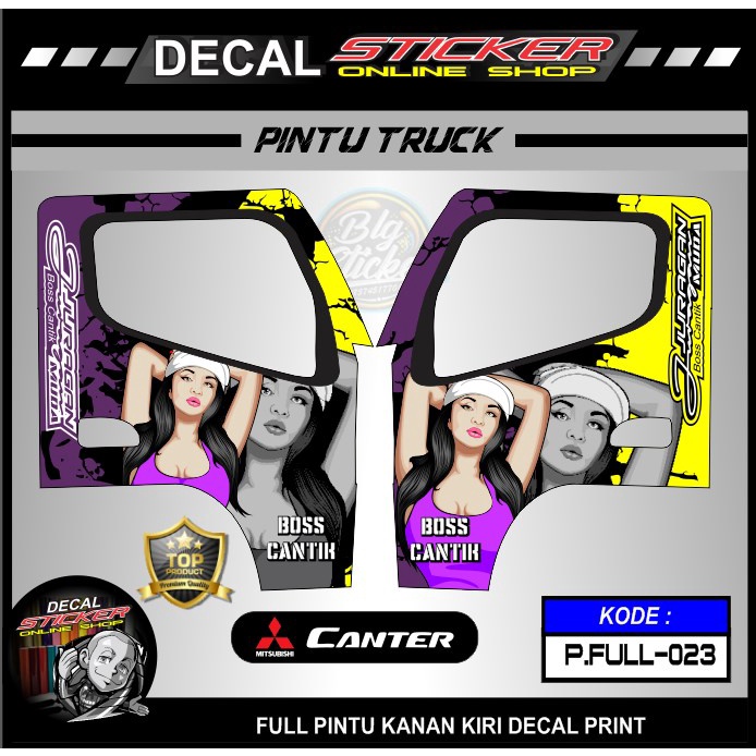 STIKER MOBIL TRUK CANTER DECAL PRINT FULL PINTU TRUCK VARIASI CUSTOM KEREN