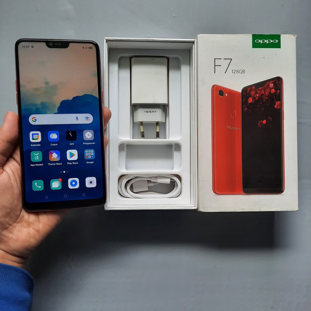 HP SECOND OPPO F7 PRO 6/128GB SEKEN BEKAS MURAH