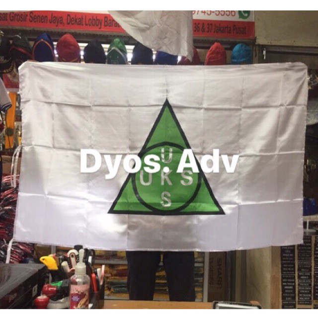 Bendera UKS bendera usaha kesehatan sekolah uks bahan satin sablon 90X135