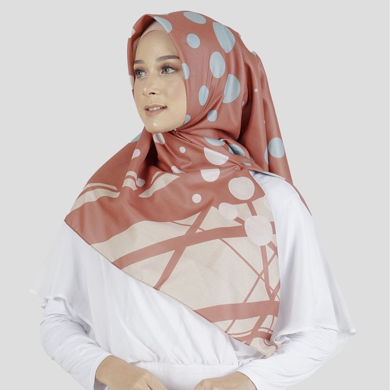 Jilbab Segiempat Elzatta Kaila Voal Premium Series-Adelia - Teracotta