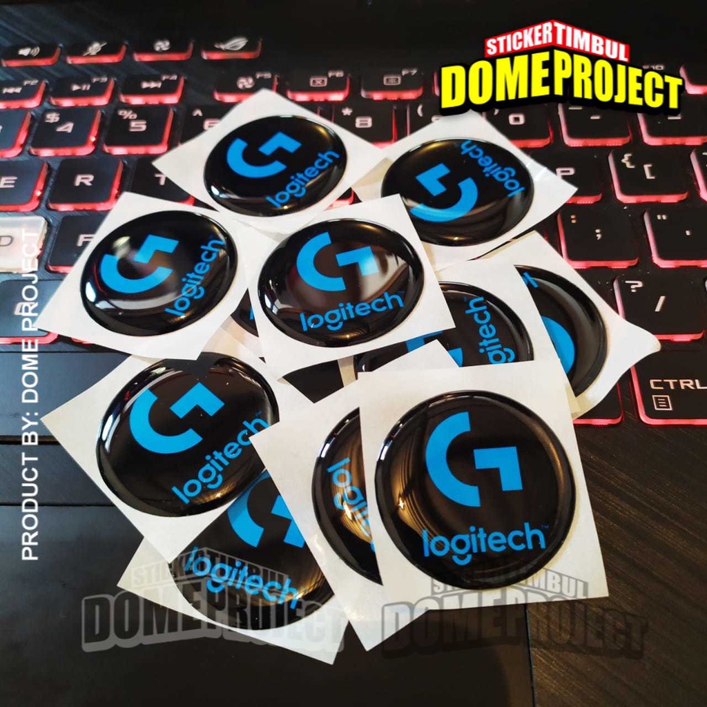STIKER TIMBUL STIKER HELM STIKER LOGO LOGITECH STIKER KOMPUTER STIKER PC GAMING AKSESORIES PC GAMING
