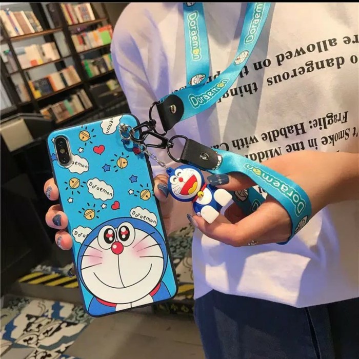 Soft Case Doraemon Strap Lucu Oppo A53 A31 A8