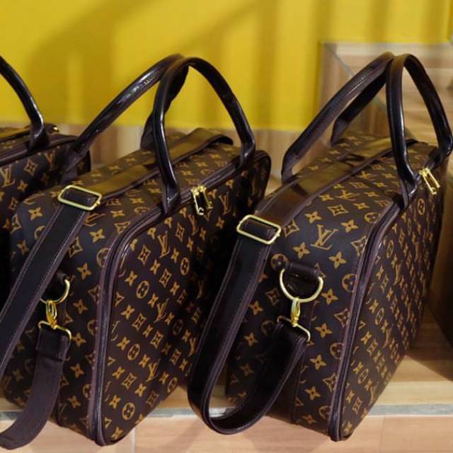 KOPER MOTIF LV MONO COKLAT STRAP