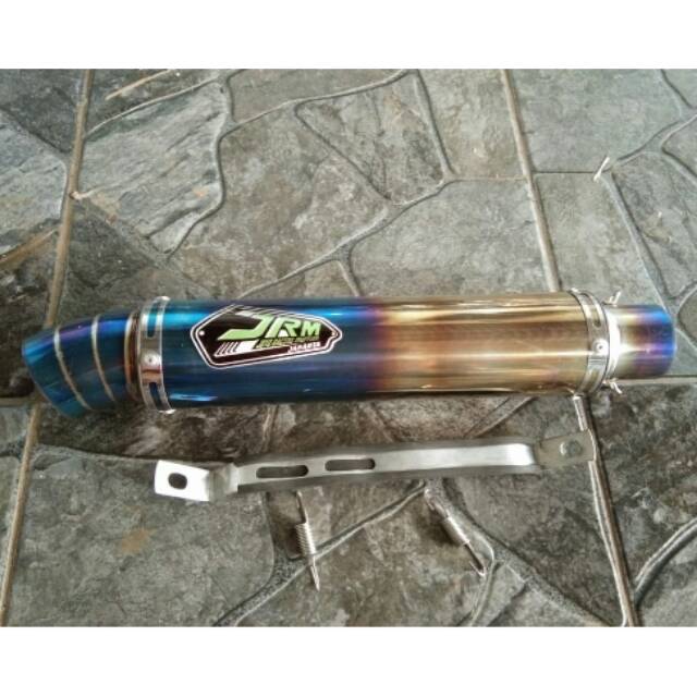 Knalpot JRM BLUE GOLD panjang 30cm