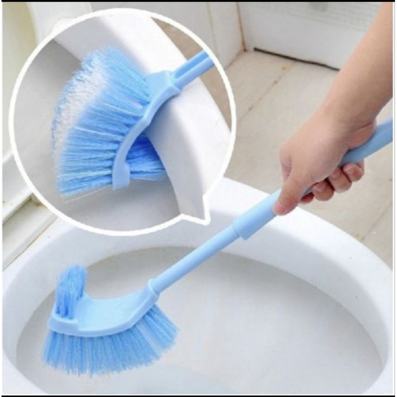 A90 NEW Sikat Kloset WC 2 Sisi Gagang Panjang Double Side Toilet Brush