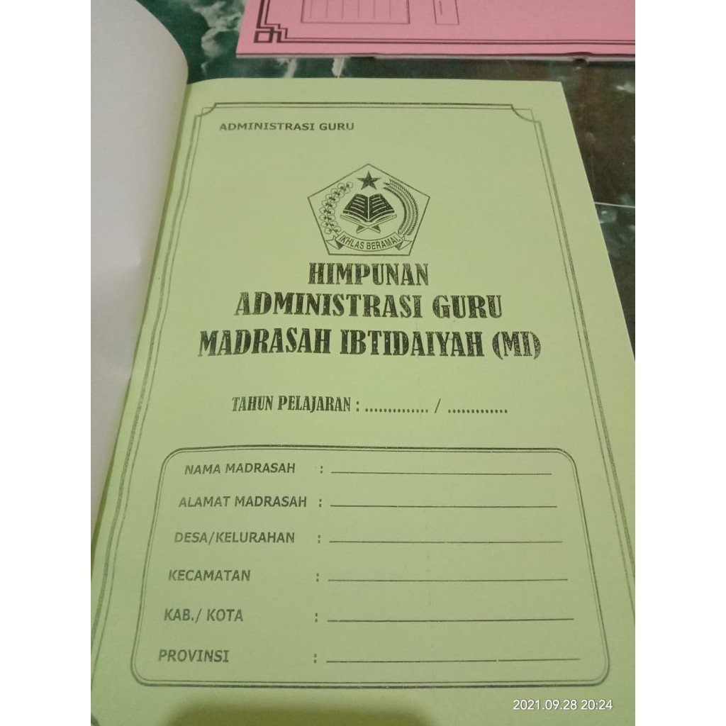 Buku Kumpulan Administrasi Guru Madrasah Ibtidaiyah