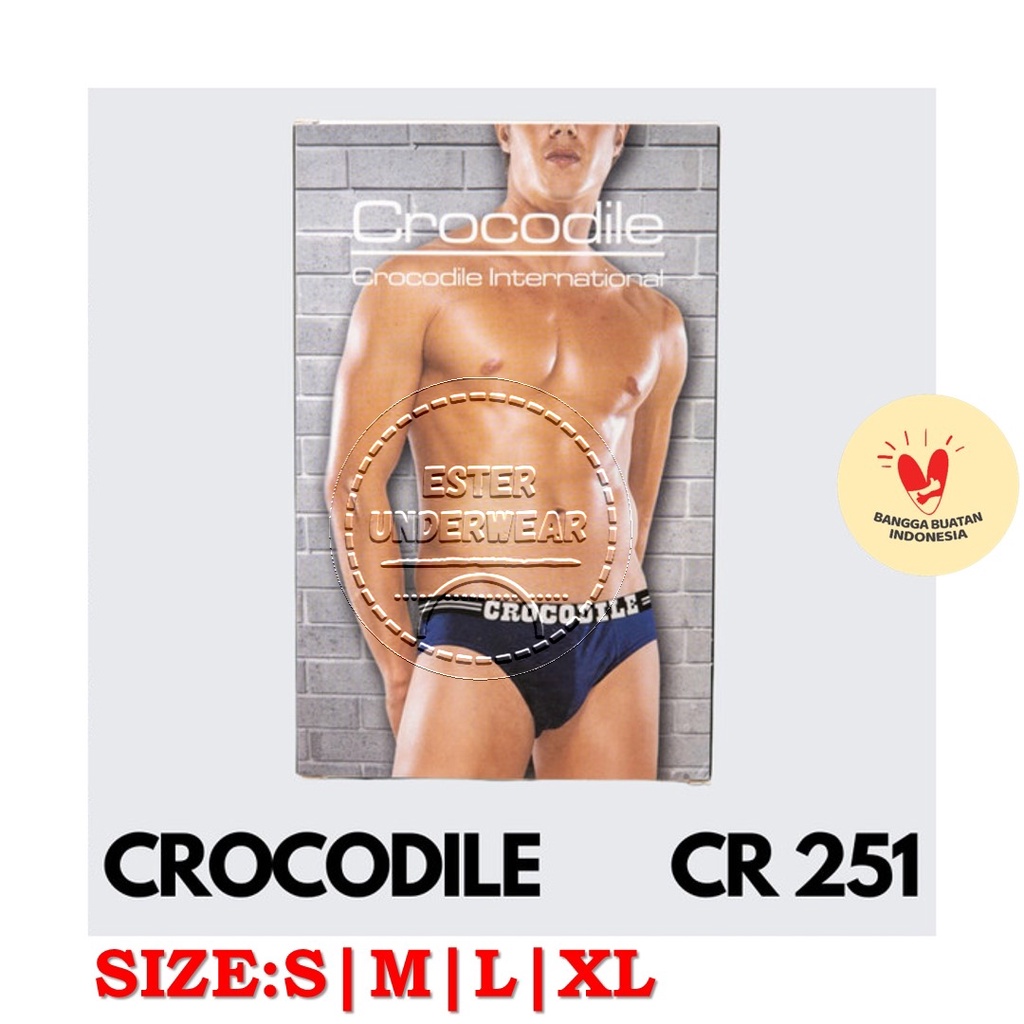 Celana Dalam Pria CROCODILE CR 251B ISI 3Pcs/Pack  |Celana Dalam Pria