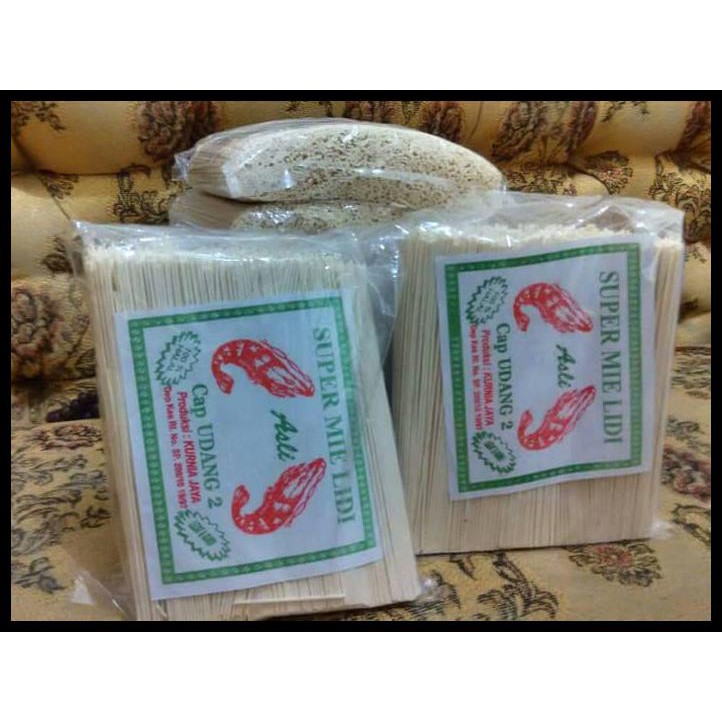 

HOT SALE Super Mie Lidi Mentah 500 Gram Cap Udang 2 Ukuran Kecil terjamin