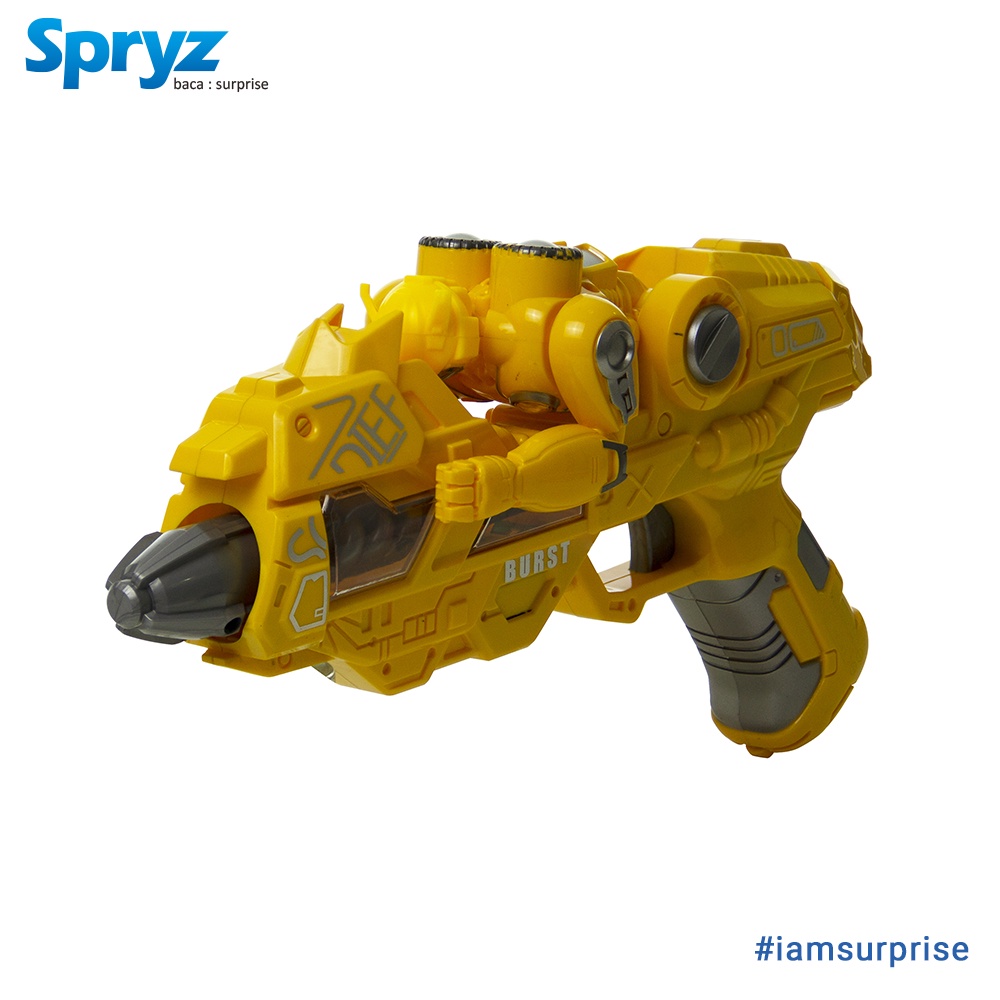 Spryz Revamp Yellow Strike Mainan Pistol Transformer