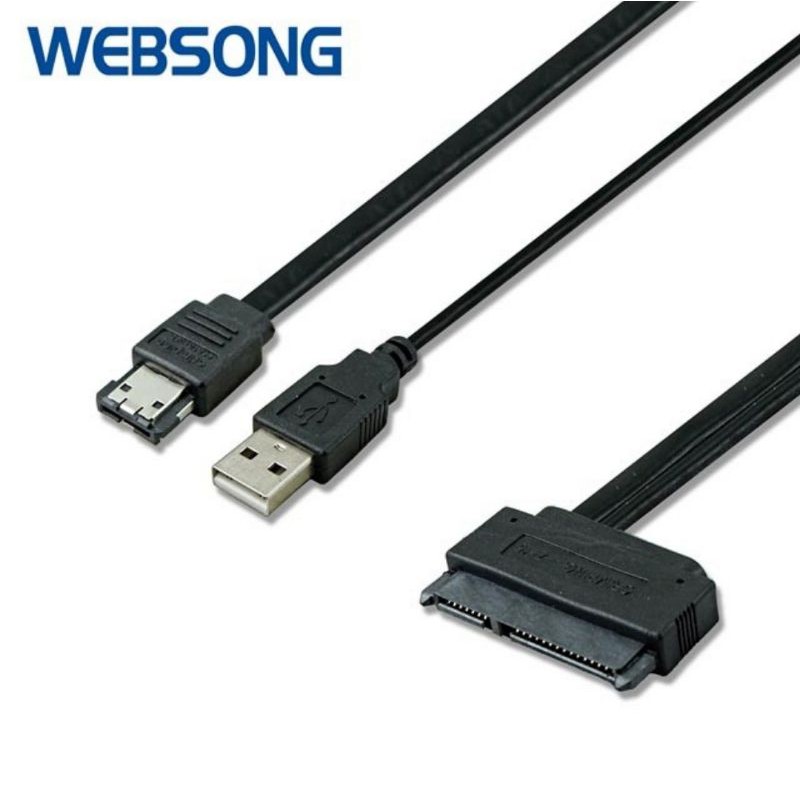 Kabel USB A + ESATA to SATA + Power 50CM Bagus High Quality WEBSONG