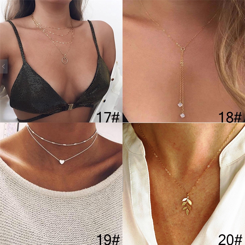Kalung emas Sederhana Wanita bohemian Fashion Aksesoris