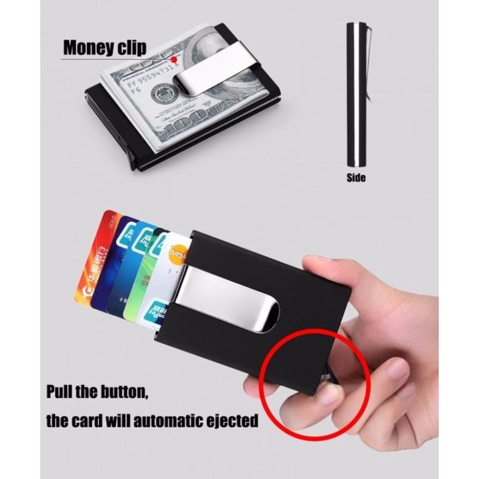 

Office & Stationery | Document Organizer | Luxury Men Automatic Pop Up Aluminum Business Card Holder | Best Seller