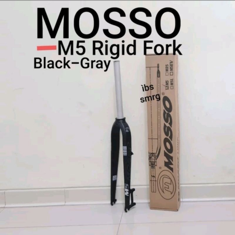 Fork Garpu Sepeda Mosso Rigid Bike Bicycle Front Fork Seri M6 M5 M5L Blac Red Gray Abu Abu merah Biru Hijau Hitam Moso