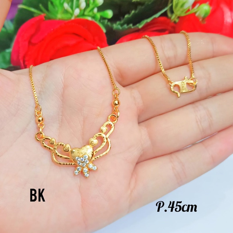 Kalung TITANIUM koye Dewasa pertama ukir gold tidak karat *COD*