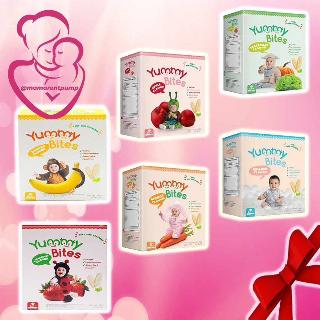 Yummy Bites Baby Rice Crackers Snack Bayi cracker baby 50 gram 50gr g