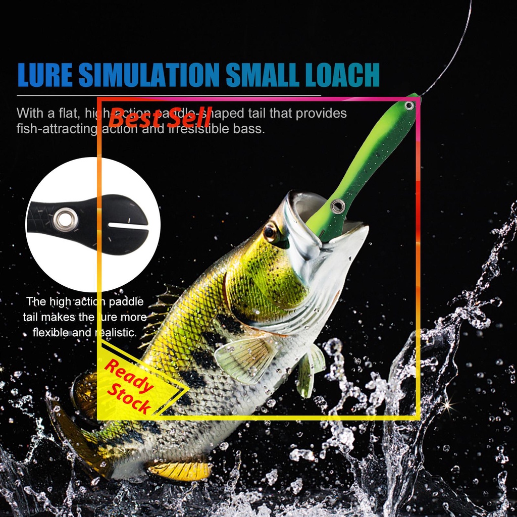 5 Pcs Umpan Pancing Soft Bait Bahan Plastik Ukuran 3.94 &quot;