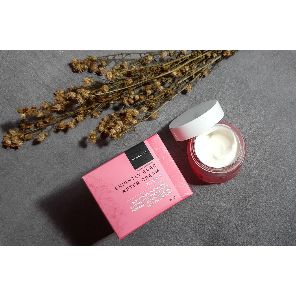 [COD] SCARLETT WHITENING BRIGHTLY EVER AFTER NIGHT CREAM - Mencerahkan Kulit Wajah Secara Merata