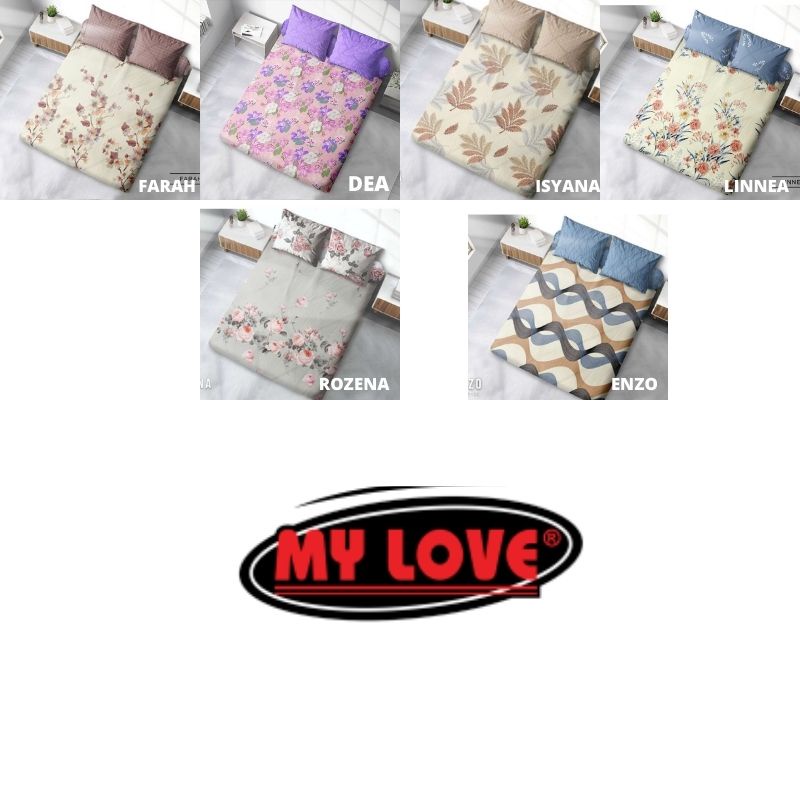 RC Sprei My Love All New Motif Uk. 180 x 200 Tinggi 30 cm King Size