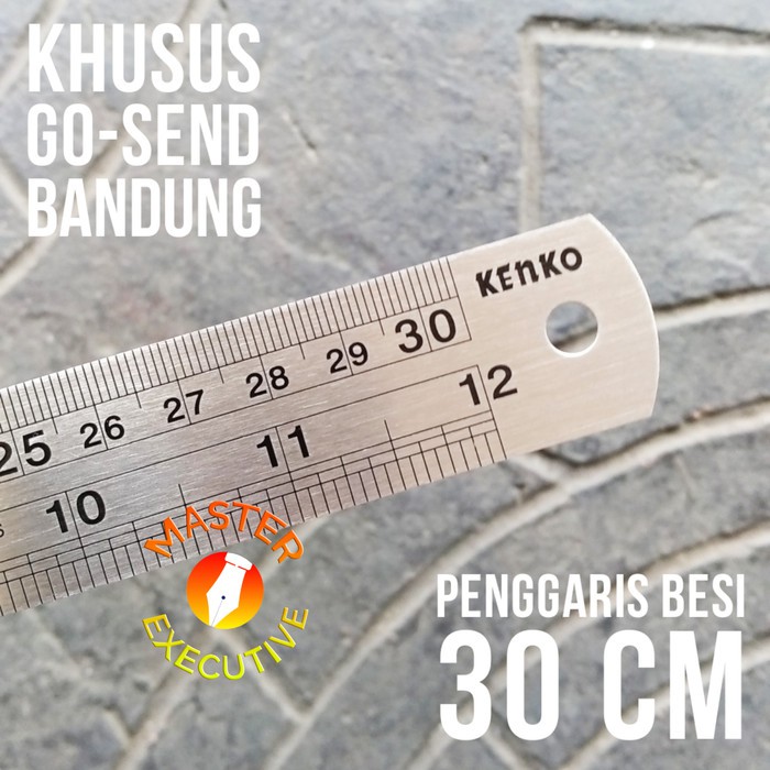 

[Buah] Kenko 30 cm Penggaris Besi / Stainless Steel / Titanium / Anti Karat