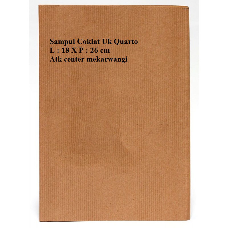 

Sampul Coklat Ukuran Quarto per 10 Lembar / Sampul Coklat / Sampul Buku coklat uk Quarto