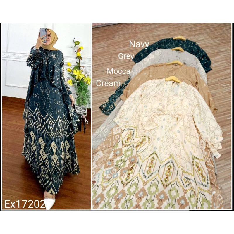 EXTU ORIGINAL 17202 Rania Dress  bahan Prada crepe(BESTSELLER)LIMITED EDITION